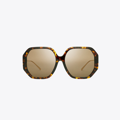 Tory Burch Miller Oversized Sunglasses In Brown