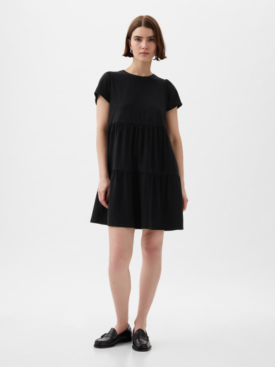 Gap Tiered Mini Dress In Black