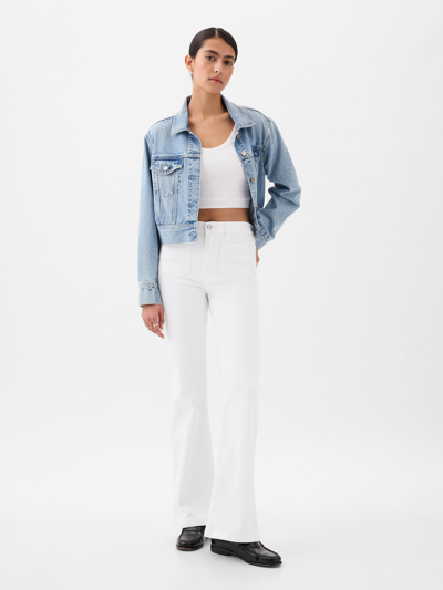 Gap High Rise '70s Flare Jeans In Optic White