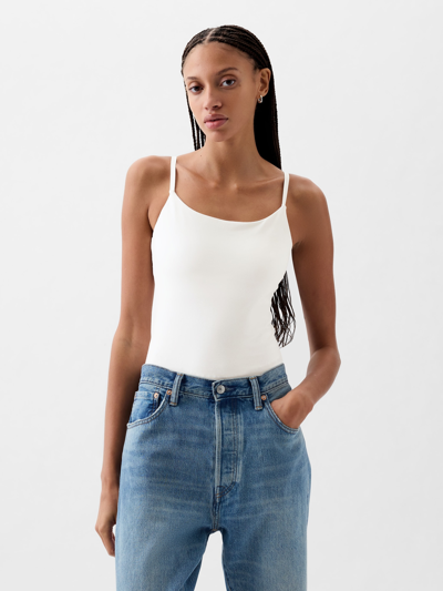 Gap Cami Bodysuit In Fresh White