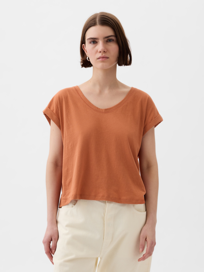 Gap Muscle Dolman T-shirt In Rusty Orange