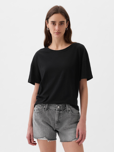 Gap Oversized Boyfriend T-shirt In Black
