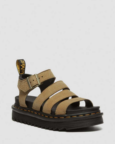 Dr. Martens' Blaire Hydro Leather Sandal In Green