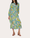 Diane Von Furstenberg Scott Floral Long Sleeve Midi Dress In Birds Of Paradise Pink