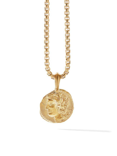 David Yurman Men's Virgo Amulet In 18k Yellow Gold, 27mm