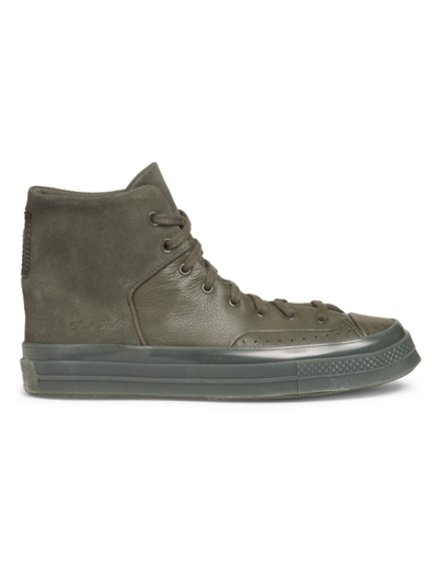 Converse Men's Chuck 70 Marquis Leather High-top Sneakers In Cave Green