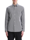 Theory Men's Irving Shirt In Poplin Micro Check In White/navy