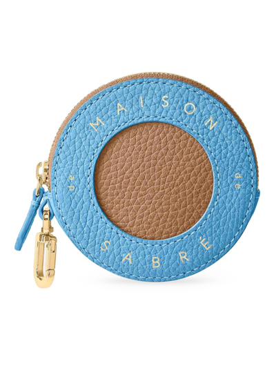 Maison De Sabre Women's Leather Coin Purse In Sky Sandstone