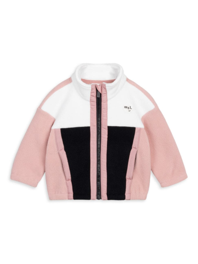 Miles The Label Baby Girl's, Little Girl's & Girl's Polar Fleece Colourblock Jacket In Pink