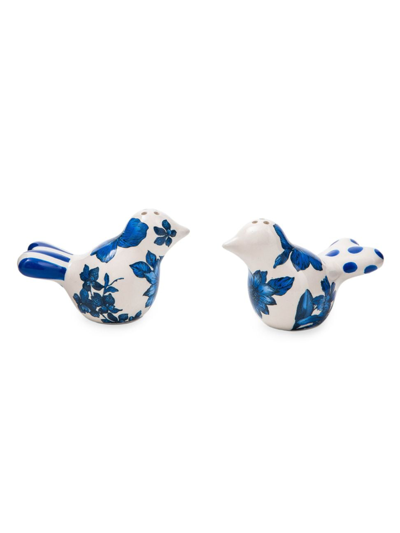 Mackenzie-childs English Garden Salt & Pepper Shakers In Blue