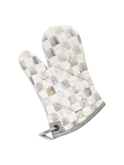 Mackenzie-childs Sterling Check Bistro Oven Mitt In Grey