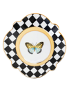 MACKENZIE-CHILDS BUTTERFLY TOILE BREAD & BUTTER PLATE