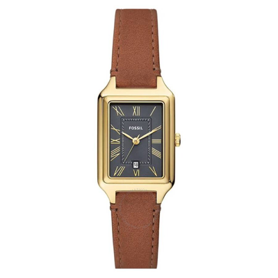 Fossil Women's Raquel Three-hand Date Medium Brown Genuine Leather Watch, 23mm