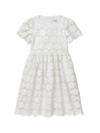 SELF-PORTRAIT LITTLE GIRL'S & GIRL'S SEQUINED GUIPURE LACE DRESS