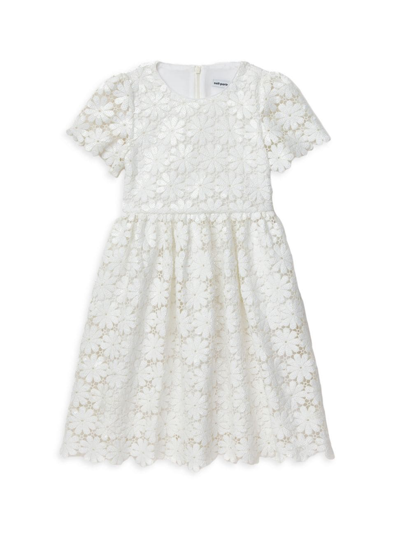 Self-portrait Kids' Little Girl's & Girl's Sequined Guipure Lace Dress In White