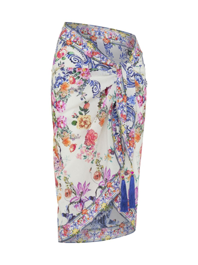Camilla Women's Floral Tassel Sarong Cover-up In Dutch Is Life