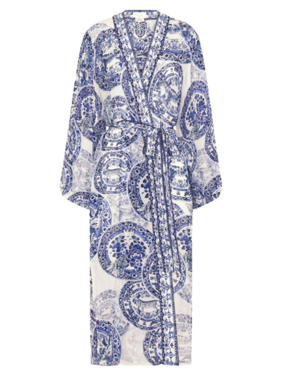 Camilla Women's Printed Silk Wrap Cover-up In Glaze And Graze