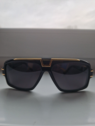 Pre-owned Cazal Sunglasses  Legends 883 Black Gold Grey Gradient