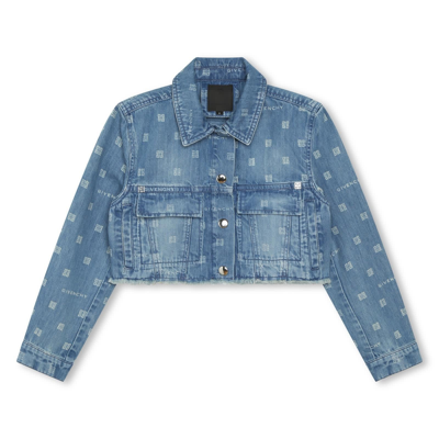 Givenchy Kids' 4g-print Denim Jacket In Z03-double Stone