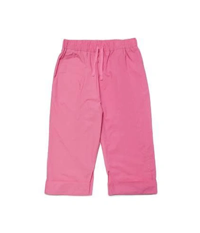 Mm6 Maison Margiela Kids' Pantaloni Con Logo In Pink
