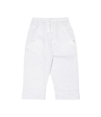 Mm6 Maison Margiela Kids' Pantaloni Con Logo In White