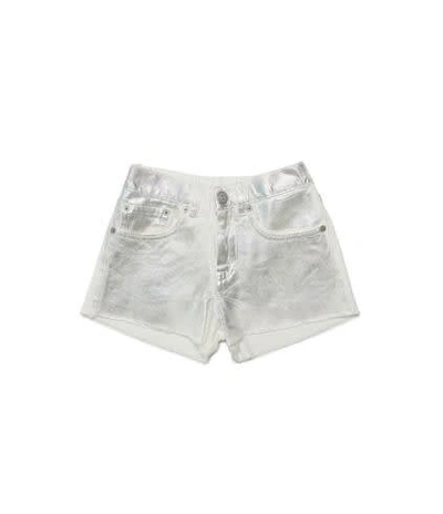 Mm6 Maison Margiela Kids' Shorts Metallizzati In White