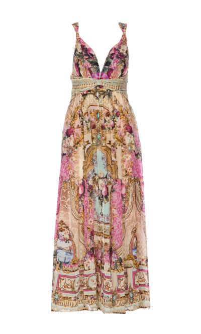 Camilla Call Of The Canal Silk Chiffon Maxi Dress In Multicolor
