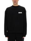 Msgm Sweatshirt With Logo In Black