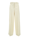 Jil Sander Women's Wide-leg Cotton Trousers In Beige