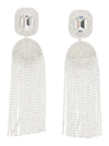 MAGDA BUTRYM SILVER-colourED EARRINGS WITH A CASCADE OF CRYSTALS IN BRASS WOMAN