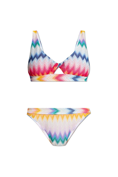 Missoni Zigzag Printed Bikini Set In Multicolor