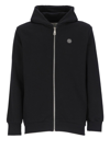 PHILIPP PLEIN LOGO PLAQUE ZIPPED HOODIE