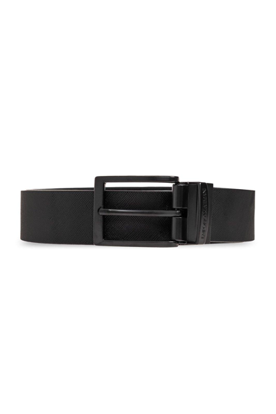 Emporio Armani Reversible Belt In Black