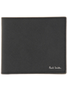 Paul Smith Signature Stripe Balloon Wallet In Nero