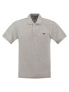 Lacoste Short-sleeved Mélange Polo Shirt In Melange Grey