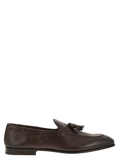 CHURCH'S BRUSHED CALF LEATHER LOAFER