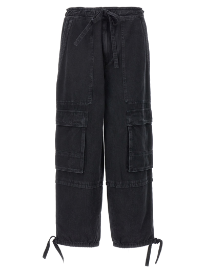 Marant Etoile Valeria Cotton Straight Pants In Black