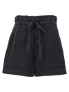 Isabel Marant Étoile Ipolyte High Waist Drawstring Shorts In Black