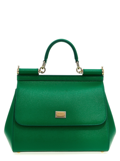 Dolce & Gabbana Sicily Large Handbag In Green