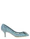 Dolce & Gabbana Woman Pumps Turquoise Size 8 Textile Fibers In White