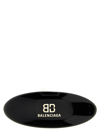 Balenciaga Logo Applique Hair Clip In Black