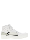 Alexander Mcqueen High-top Sneakers With Perforated Side Panels In White