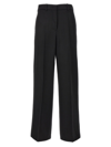 Jil Sander Elasticated-waist Wide-leg Trousers In Black