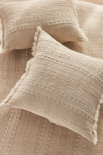 Anthropologie Zuri Jacquard Euro Sham In Neutral