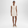 Theory Women's Crepe Mini Dress In Rice
