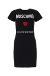 Moschino Dress With Logo In Black