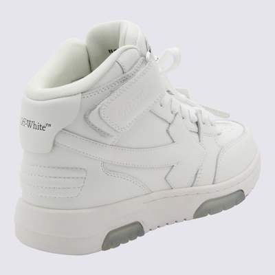 OFF-WHITE OFF-WHITE WHITE LEATHER OUT OF OFFICE HIGH TOP SNEAKERS