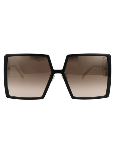Philipp Plein Plein Diva Sunglasses In 700x Black