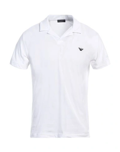 Emporio Armani Man Polo Shirt White Size M Cotton