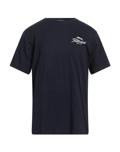 Trussardi Man T-shirt Midnight Blue Size Xxl Cotton
